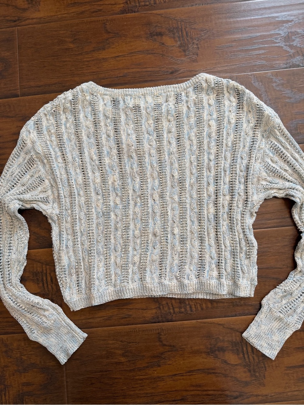 NATURAL LIFE Blue and Cream Crewneck Sweater - Picture 4 of 9